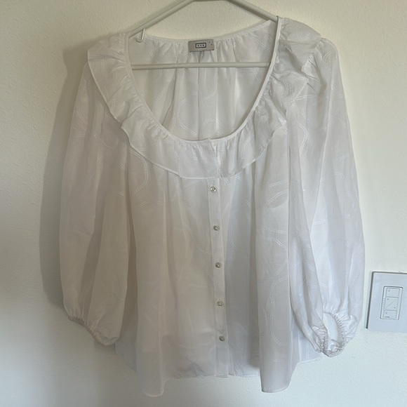 ✨ AYR “The Frill Seeker” Blouse – Romantic Blouse – Cotton Silk – Sz Large - Picture 8 of 13